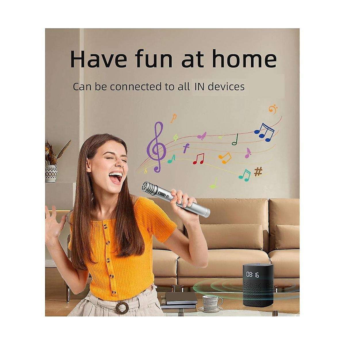 Car Wireless Microphone 5.0 Bluetooth Lasting Battery Life Karaoke Dsp Audio Noise Reduction Microp
