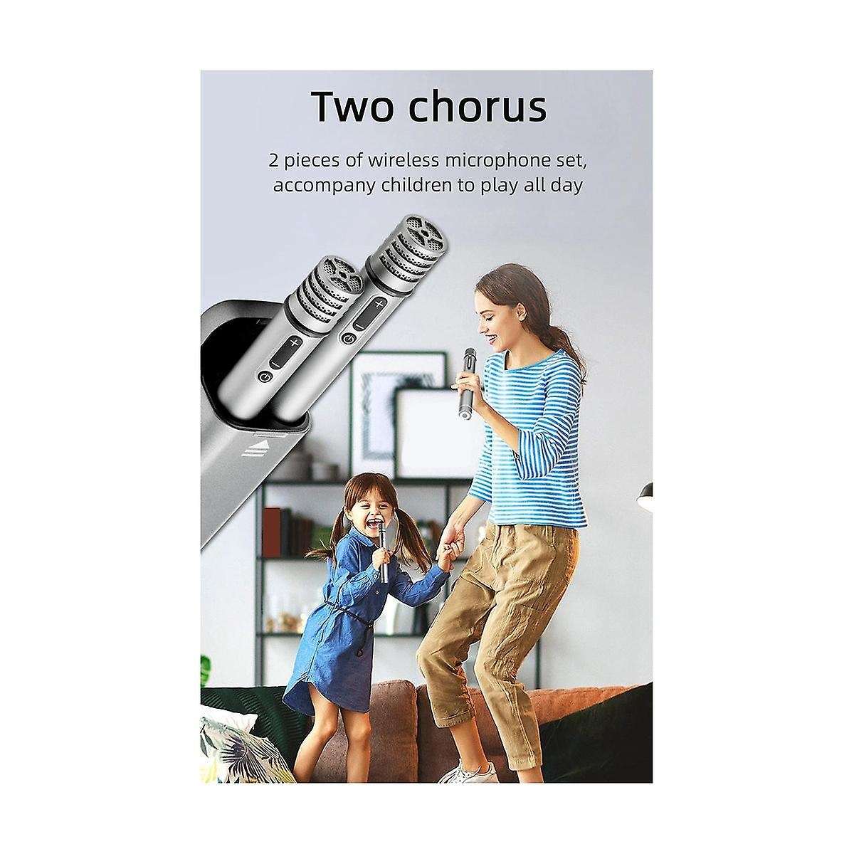 Car Wireless Microphone 5.0 Bluetooth Lasting Battery Life Karaoke Dsp Audio Noise Reduction Microph