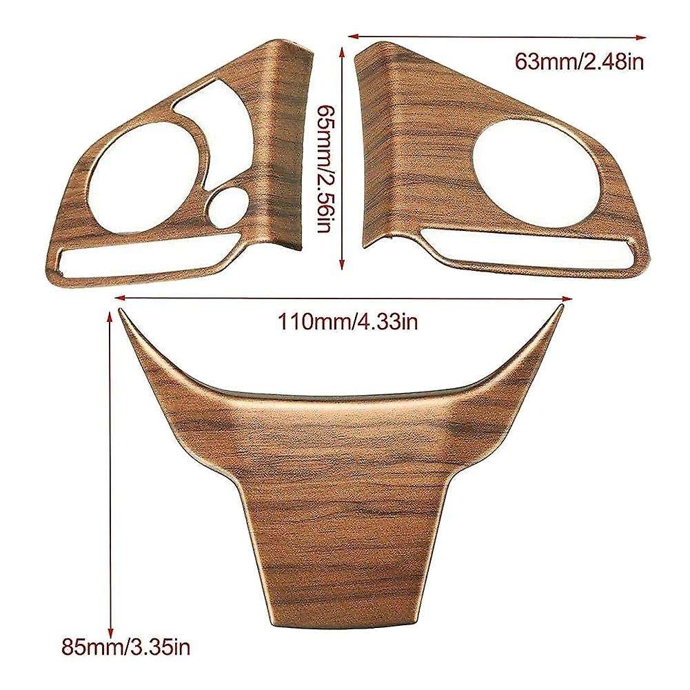 Car Wood Grain Steering Wheel Button Cover Trim for Cr-v 2017 2018 2019 2020 2021