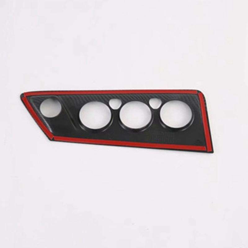 Carbon Fiber ABS Car Front Dashboard AC Switch Button Cover Trim Fit for Transit 2017 Tourneo Custom