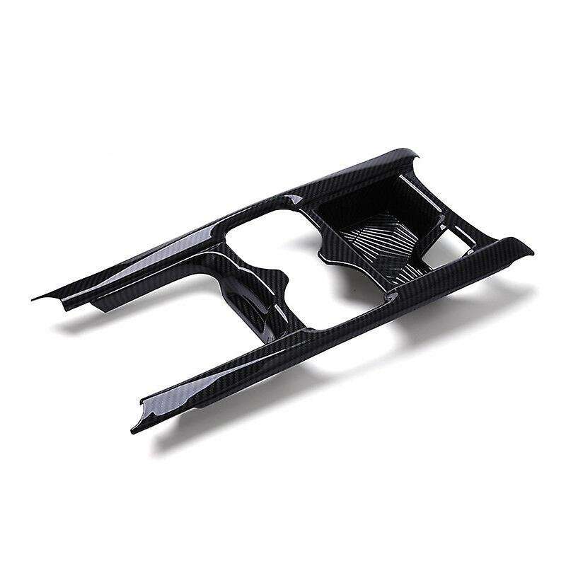 Carbon Fiber ABS Central Control Water Cup Holder Frame Cover Trim for -V 2017-2019