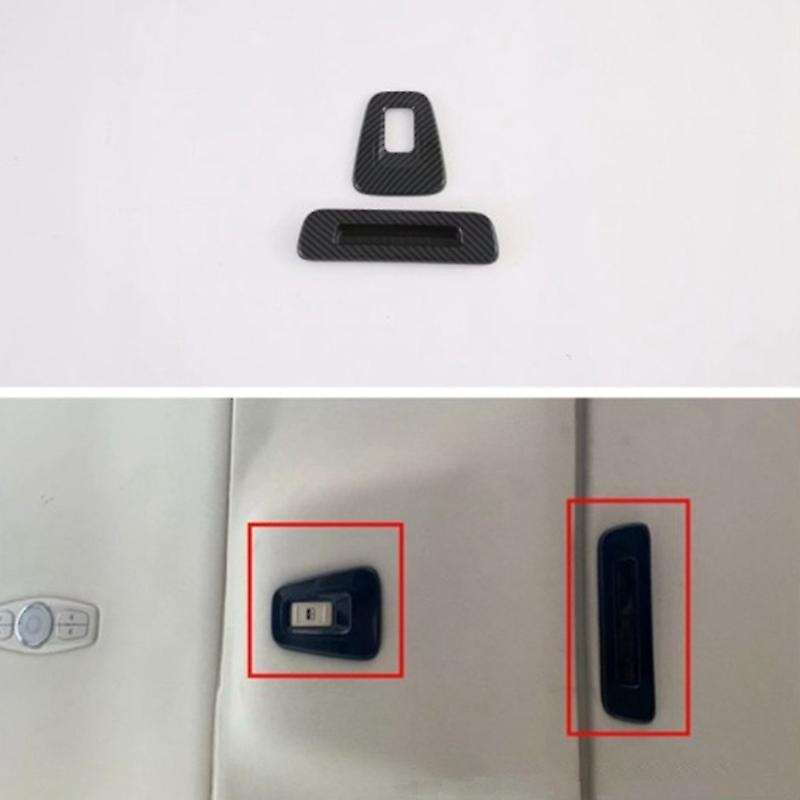 Carbon Fiber ABS Car Top Roof Window Handle Bar Frame Cover Trim Fit for Transit 2017 Tourneo Custo