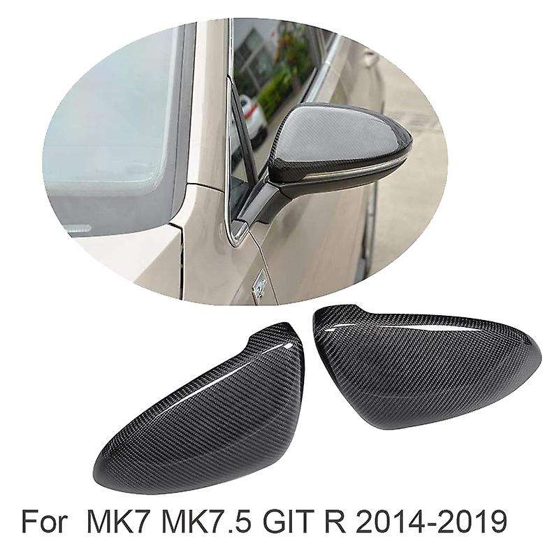 Carbon Fiber Car Rearview Mirror Housing Cover-Side Mirror Cover for Golf VII MK7/MK7.5 R Hatchback