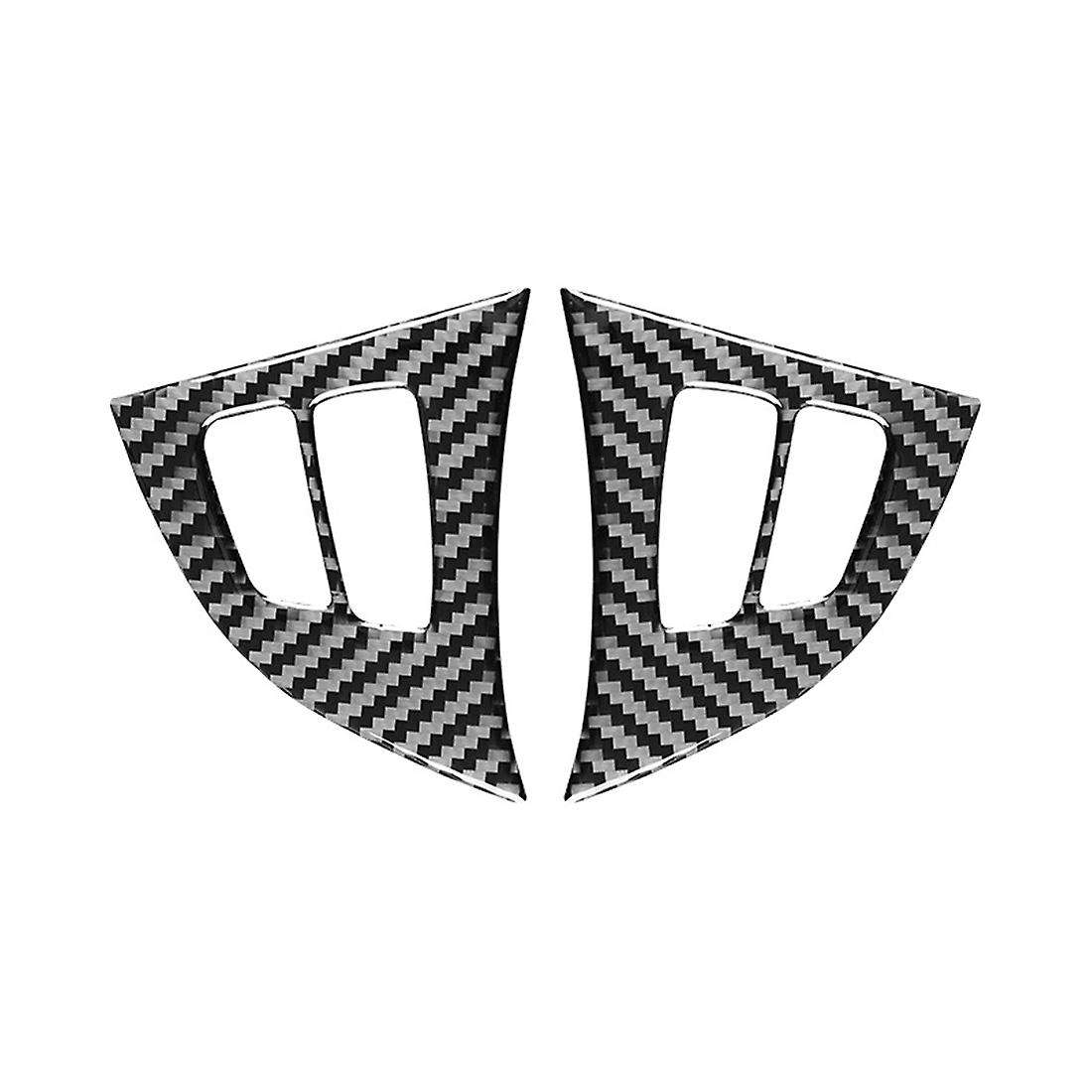 Carbon Fiber Car Steering Wheel Button Decals Cover Trim Stickers Accessories for - X5 X6 E70 E71 2