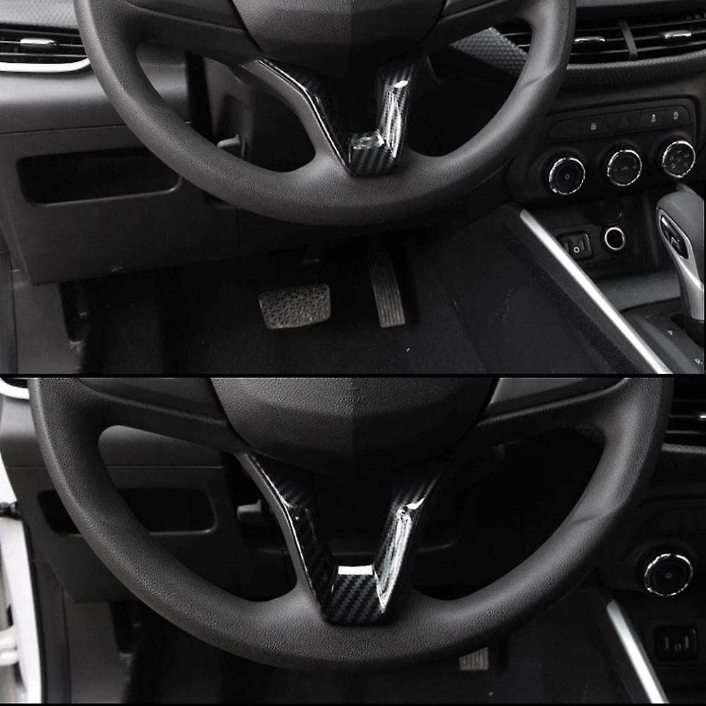 Carbon Fiber Car Steering Wheel Cover Trim Accessories for Onix 2019-2021