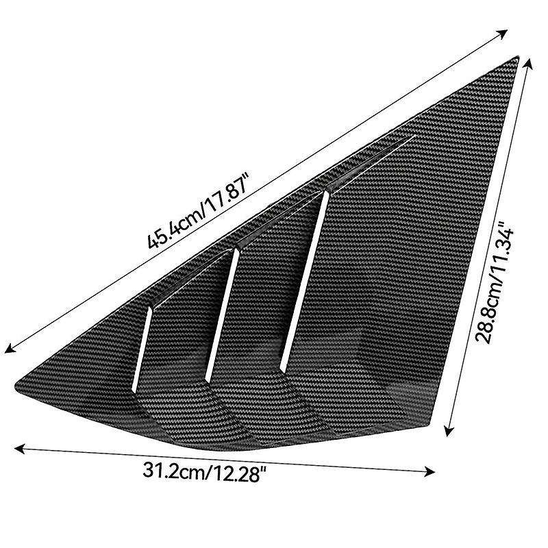 Carbon Fiber Color Rear Side Vent Quarter Window Louver Shutter Cover for Focus MK3 Hatchback 2012-2