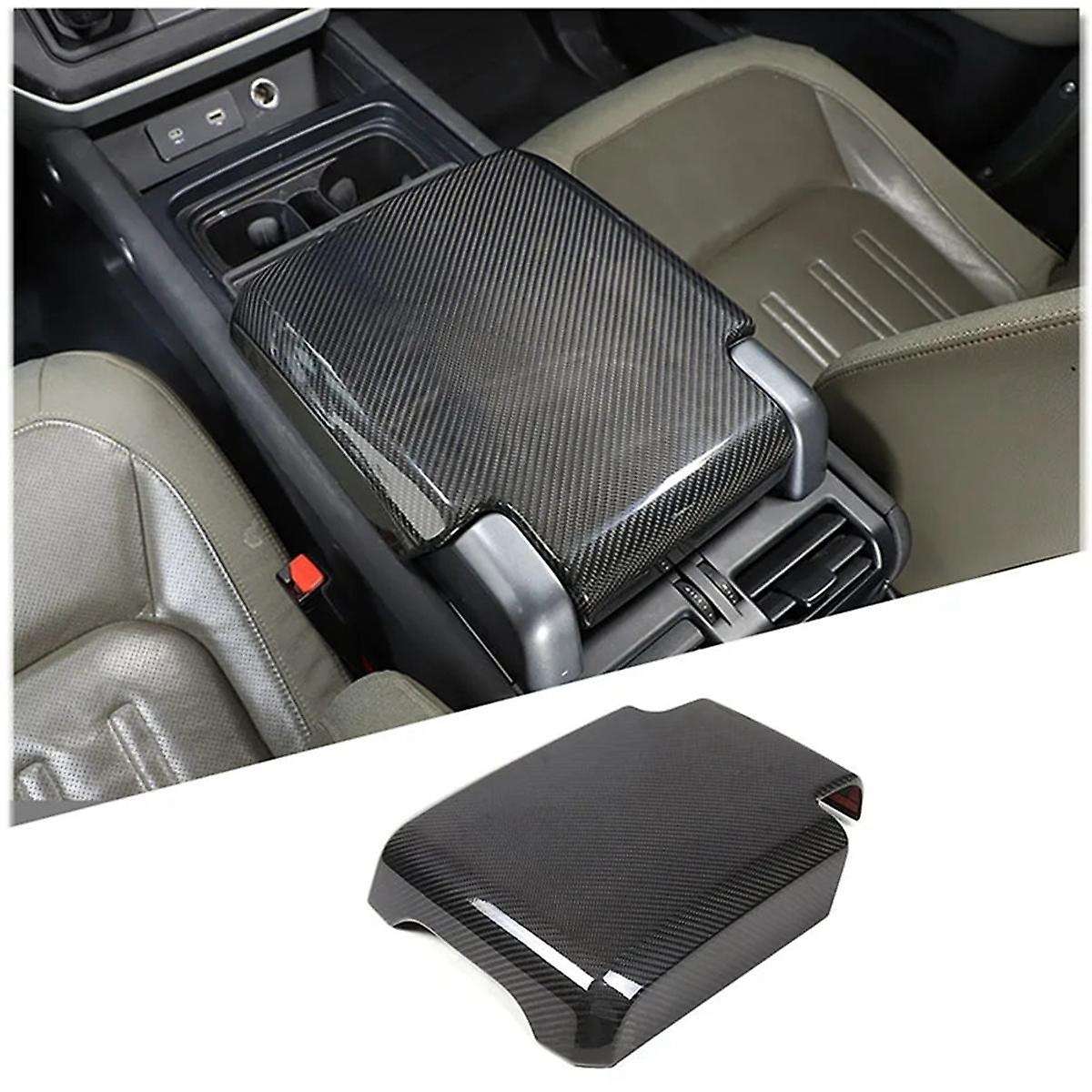 Carbon Fiber for 90 110 130 2020-2024 Center Console Armrest Panel Cover Trim Interior Accessories