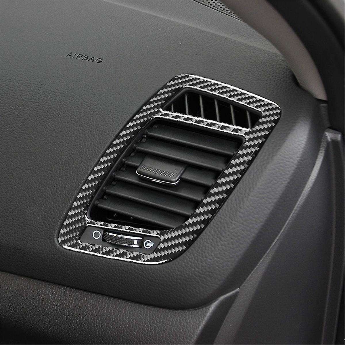 Carbon Fiber for K5 2011-2015 LHD Dashboard Side Air Outlet Vent Frame Cover Trim Interior Accessor