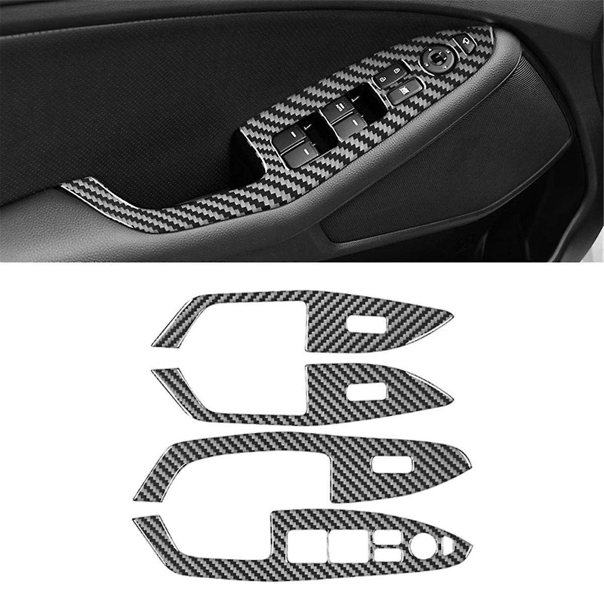 Carbon Fiber for K5 2011-2015 LHD Window Lift Switch Panel Cover Trim Interior Accessories,B