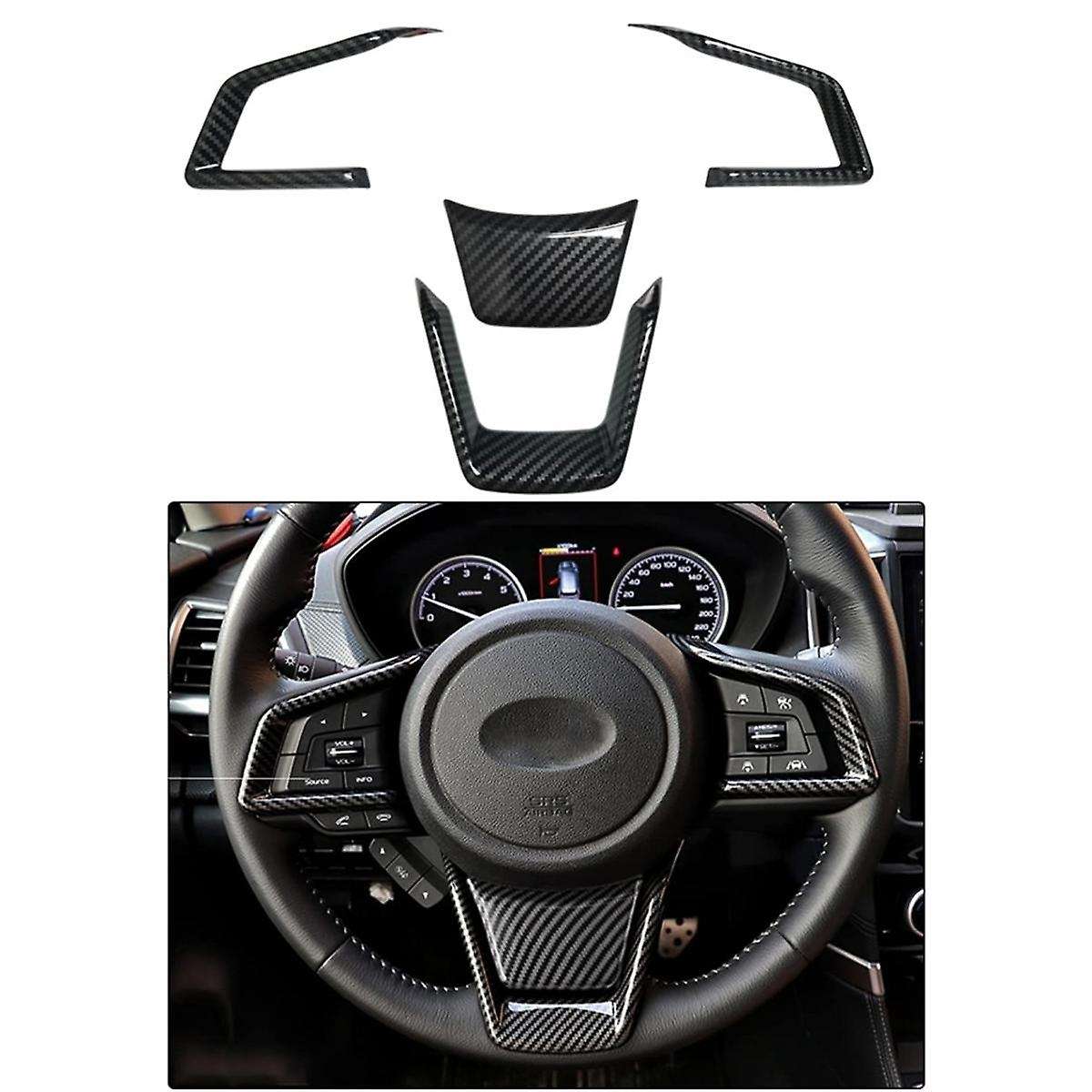 Carbon Fiber for Legacy 2021-2023 Center Console Navigation+Side AC Vent+Cup Holder+Steering Wheel C