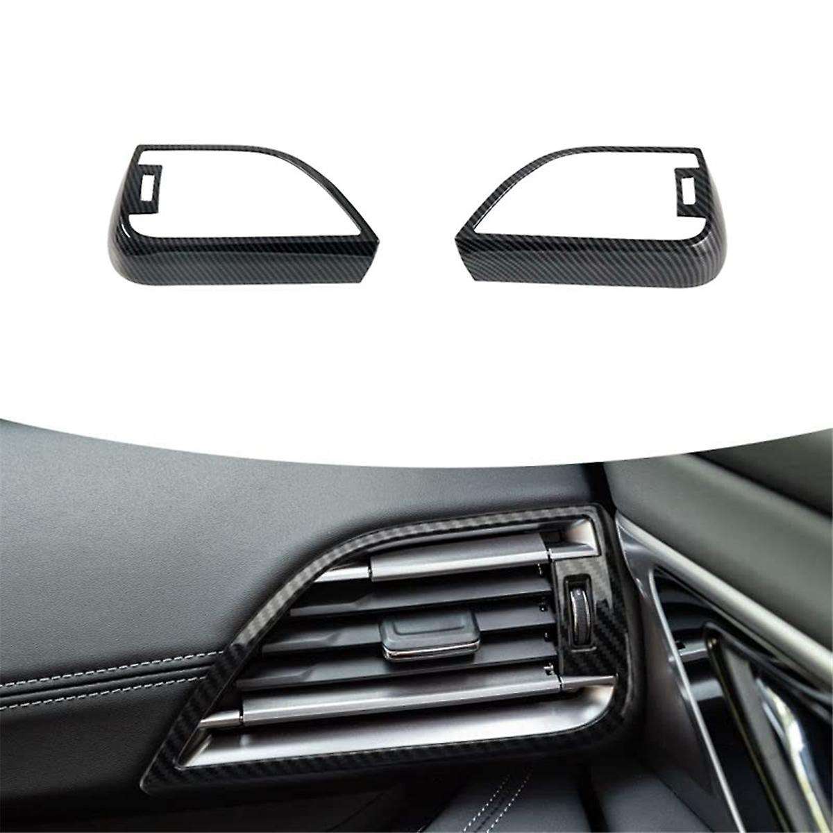 Carbon Fiber for Legacy 2021-2023 Center Console Navigation+Side AC Vent+Cup Holder+Steering Wheel C