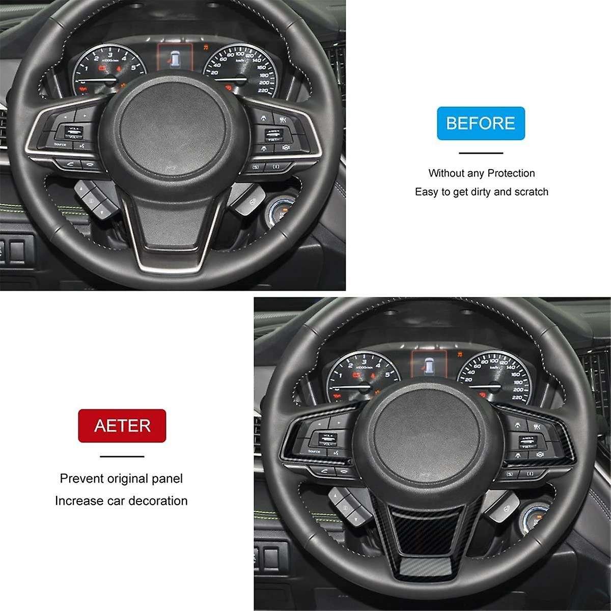 Carbon Fiber for Legacy 2021-2023 Center Console Navigation+Side AC Vent+Cup Holder+Steering Wheel C