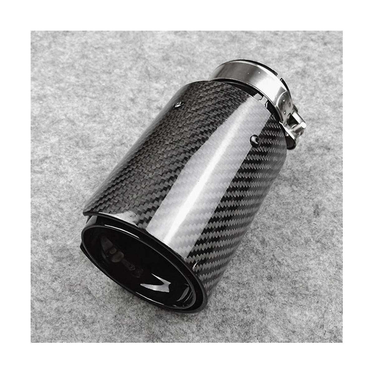 Carbon Fiber Glossy Black Rear Tail Exhaust Pipe Muffler Tip for Universal Muffler Tips