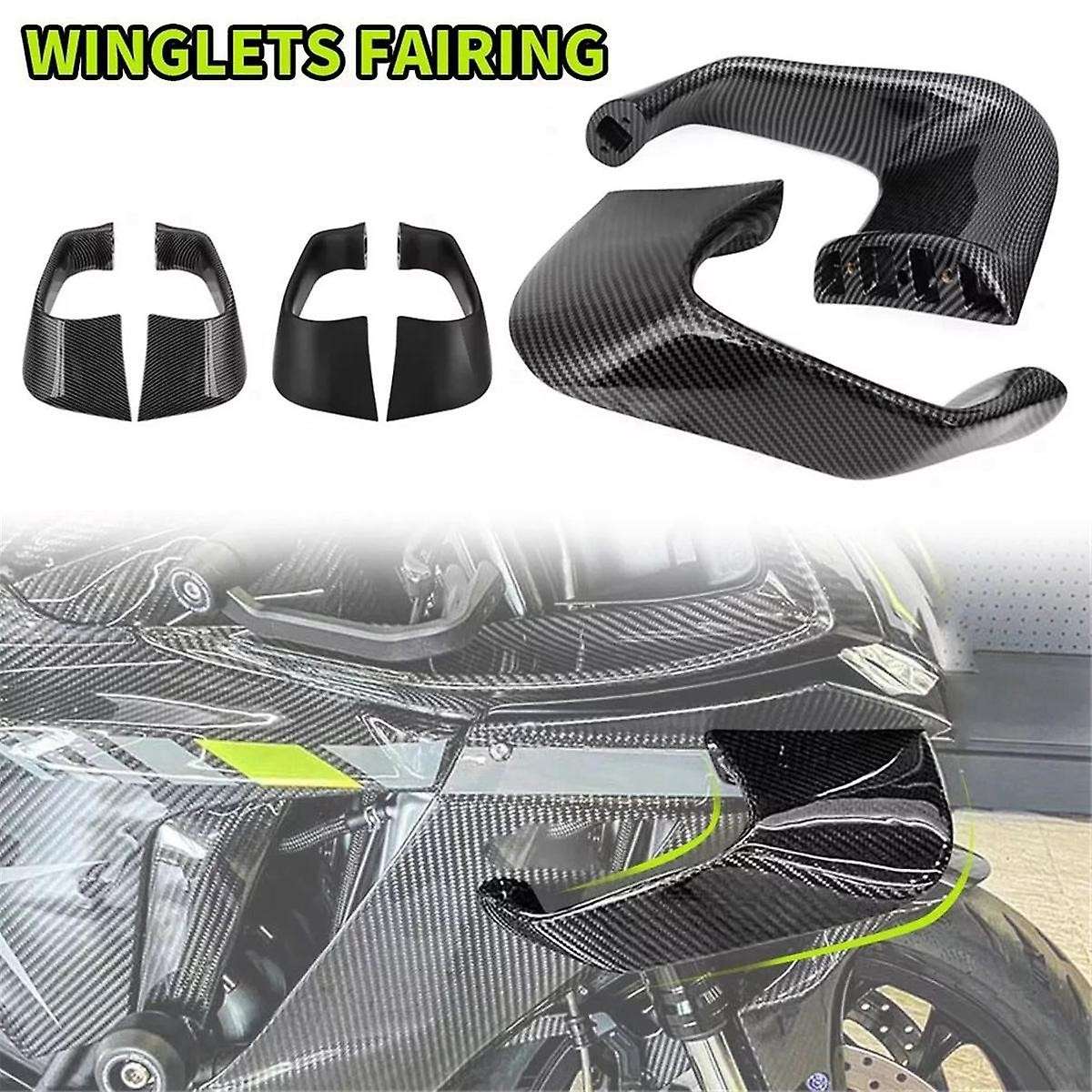 Carbon Fiber Motorcycle Fixed Fairing Small Wing Spoiler Aerodynamic Wing for YZF R1 2015-2022 YZF R