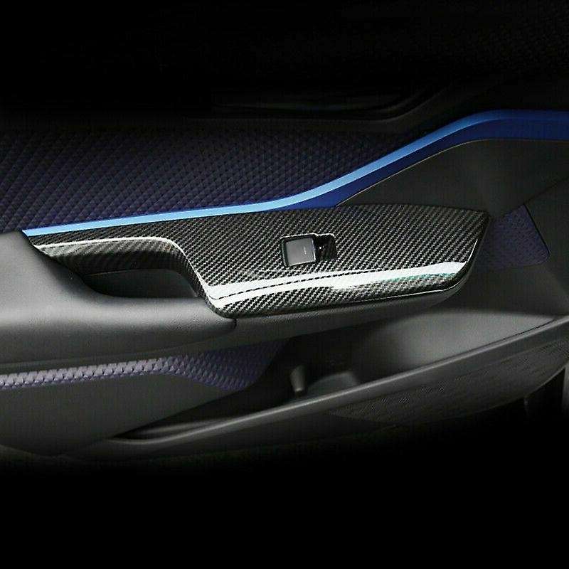 Carbon Fiber Style ABS Window Lift Switch Button Panel Cover Trim Right Drive for C- 2016-2018