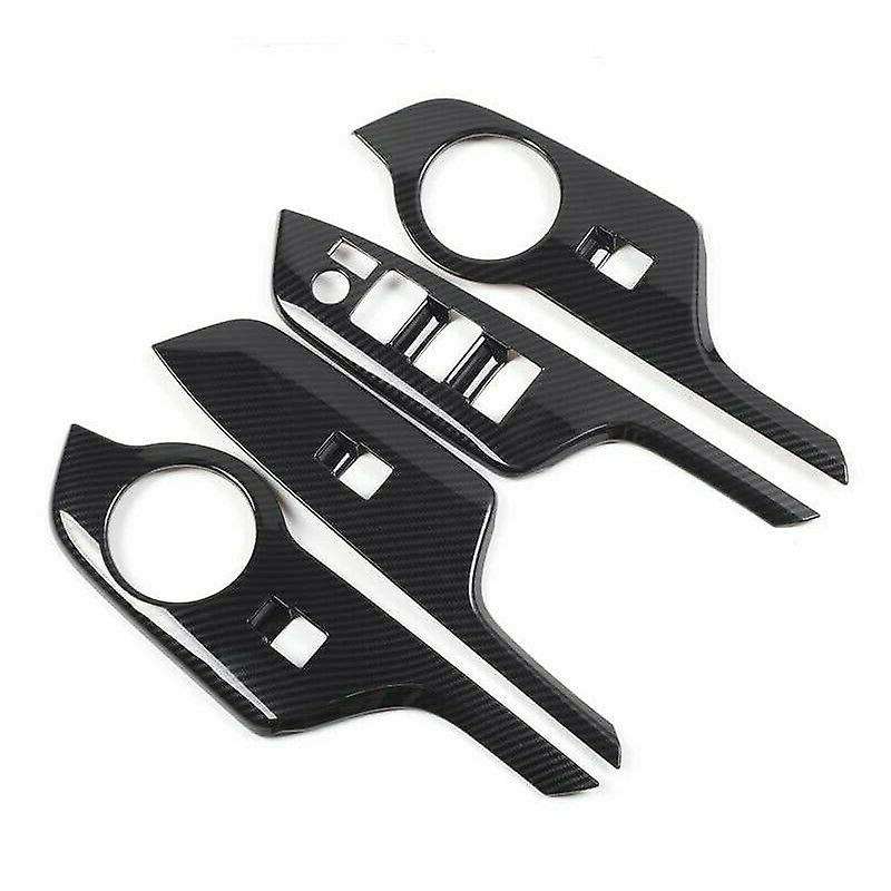 Carbon Fiber Style ABS Window Lift Switch Button Panel Cover Trim Right Drive for C- 2016-2018