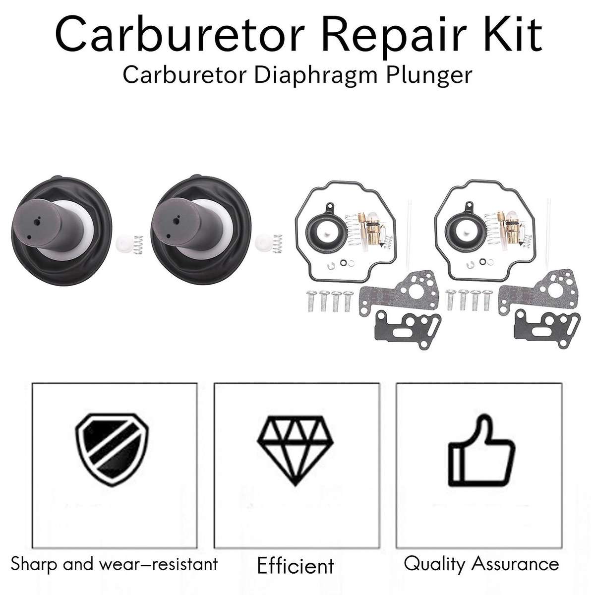 Carburetor Repair Kit Compatible Yamaha Virago XV535 Plunger Diaphragm