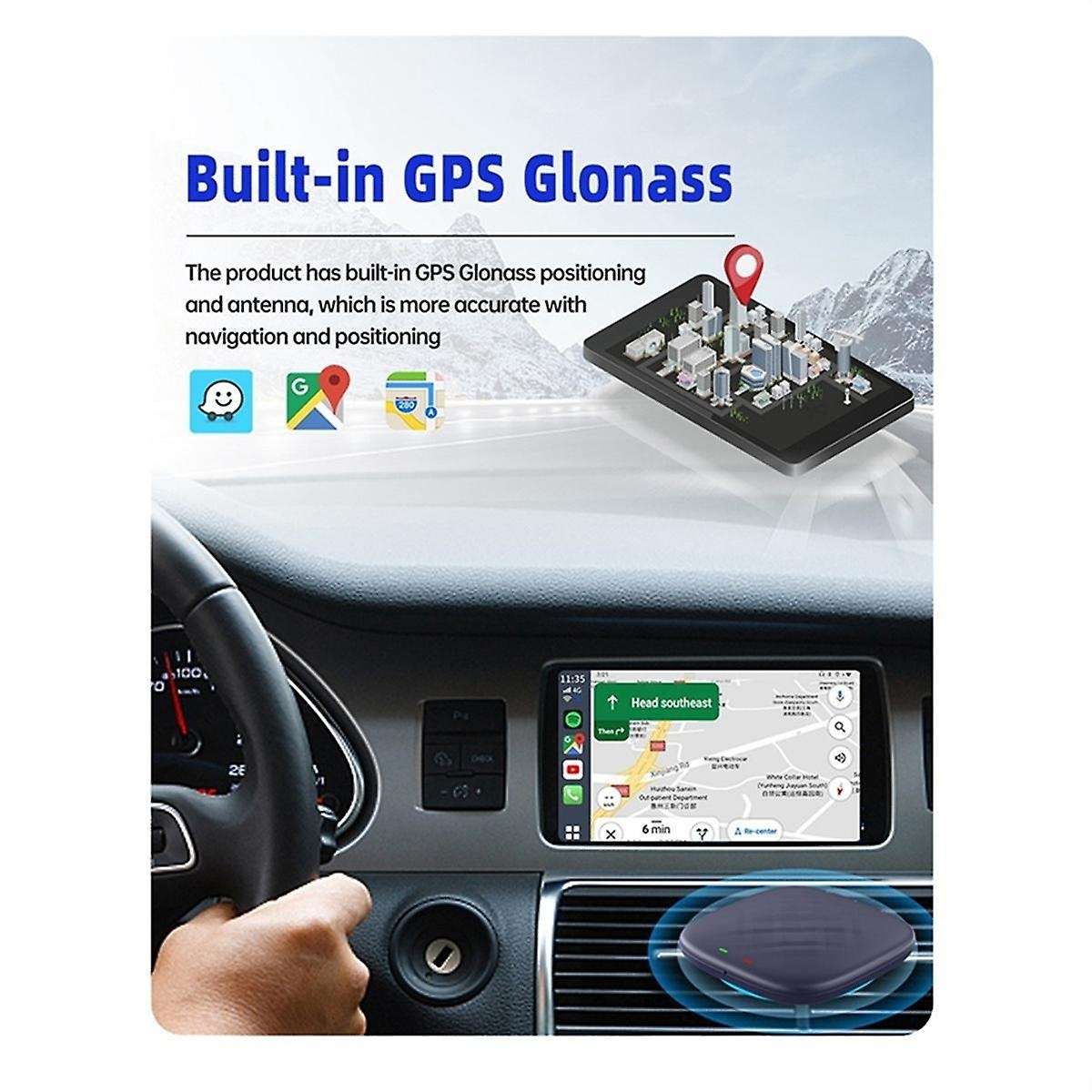 Carplay Mini Ai Box Wireless CarPlay Android 13 8+128G Auto Multimedia Player 4GLTE WIFI Audio GPS f
