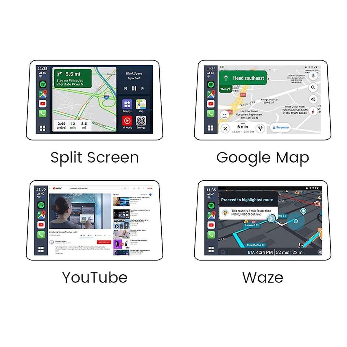 Carplay Mini Ai Box Wireless CarPlay Android 13 8+128G Auto Multimedia Player 4GLTE WIFI Audio GPS f