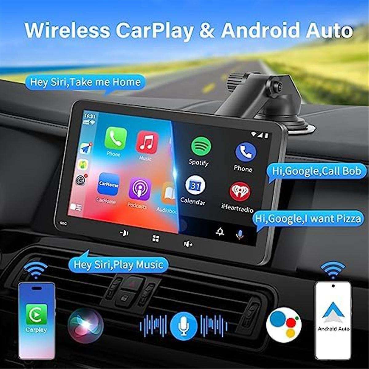 Carplay,7-inch Touchscreen Portable Car Audio System,car Radio with Reverse Camera,wireless Car Mp5