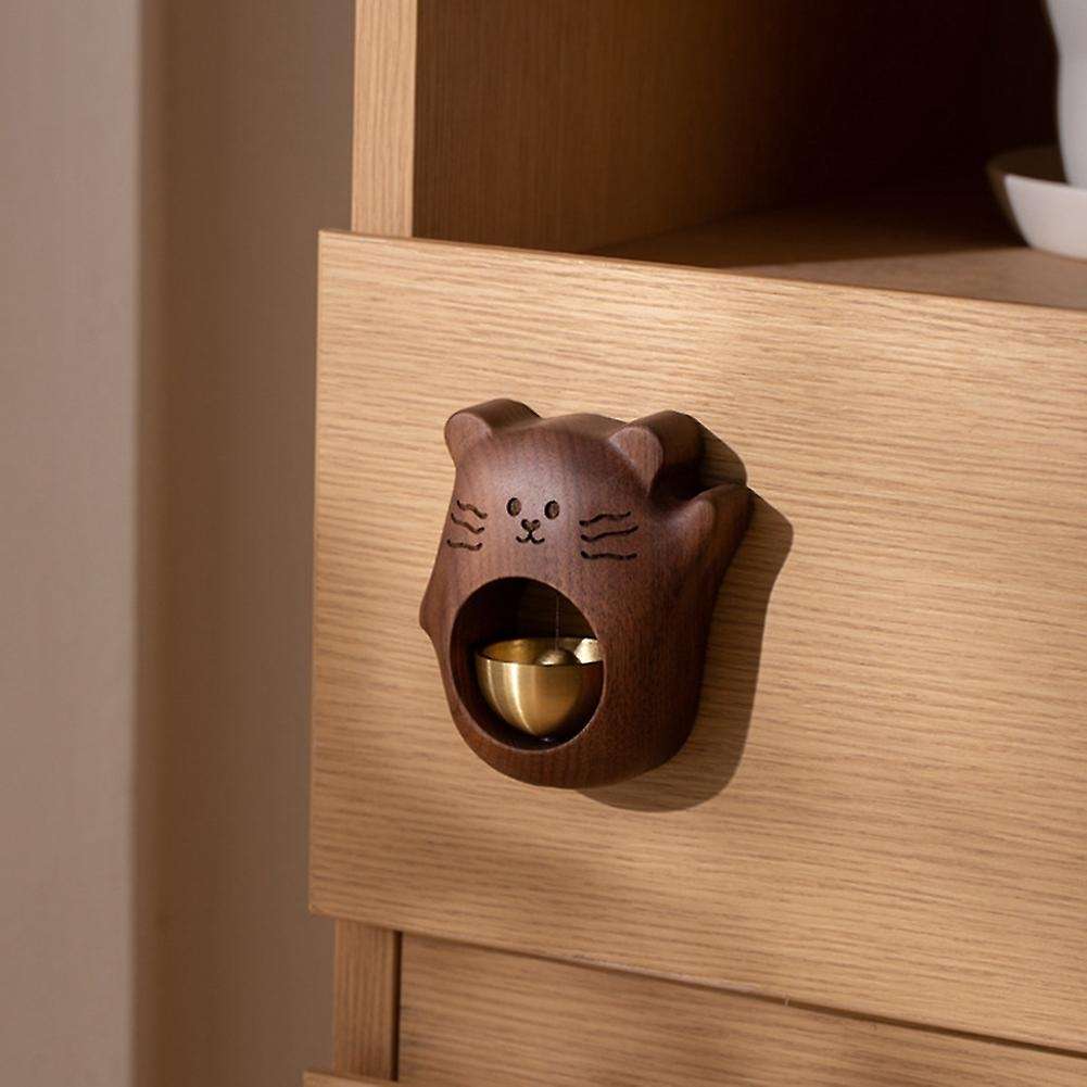 Cat-Shaped Design Bell Doorbell Ornaments Decorative Doorbell Wind Chimes Fridge Personalized Gift C