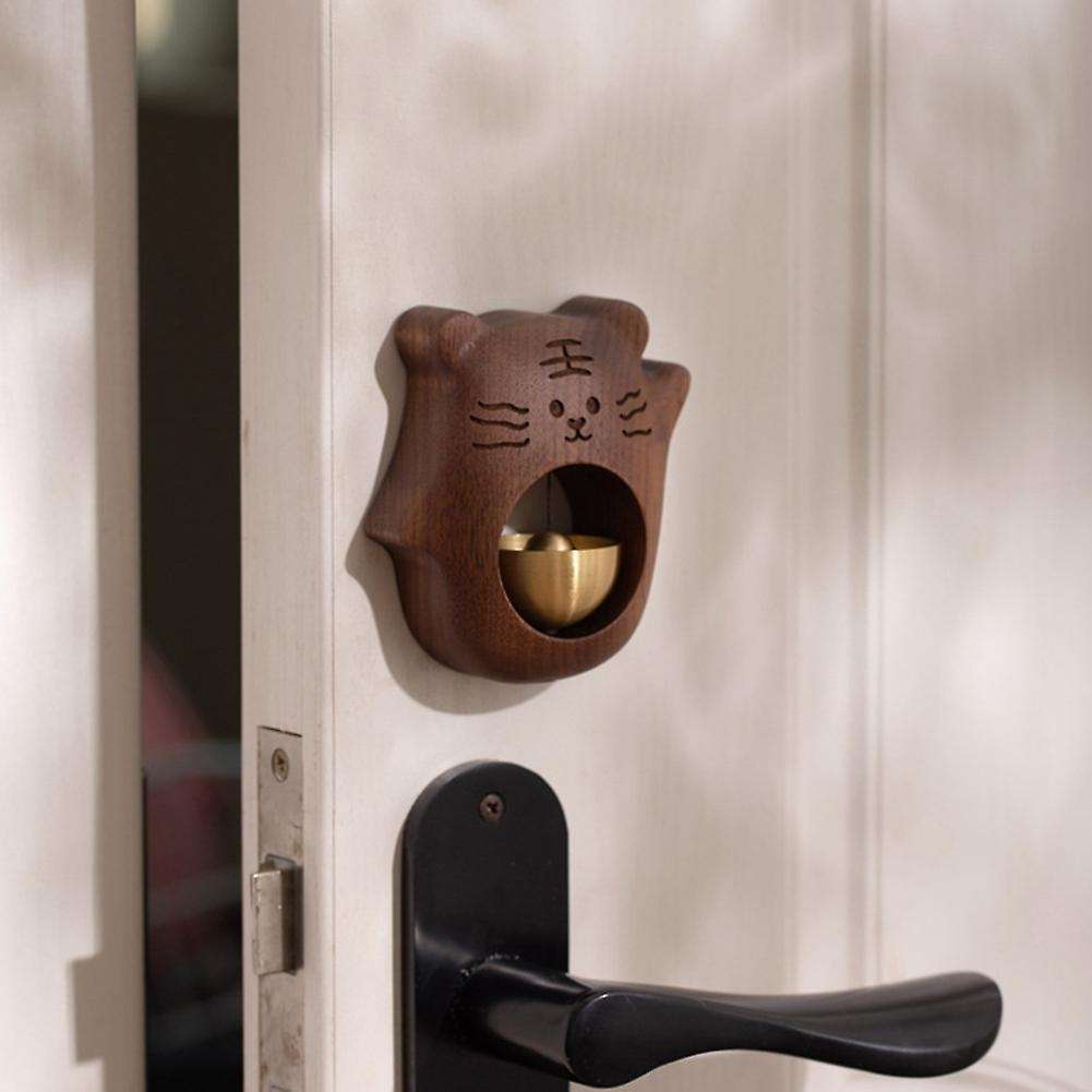 Cat-Shaped Design Bell Doorbell Ornaments Decorative Doorbell Wind Chimes Fridge Personalized Gift C