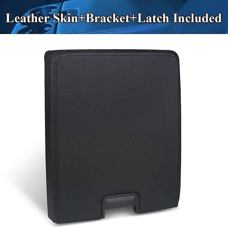 Center Console Lid Armrest Kit Cover with Latch for Pickup 20864154, Black