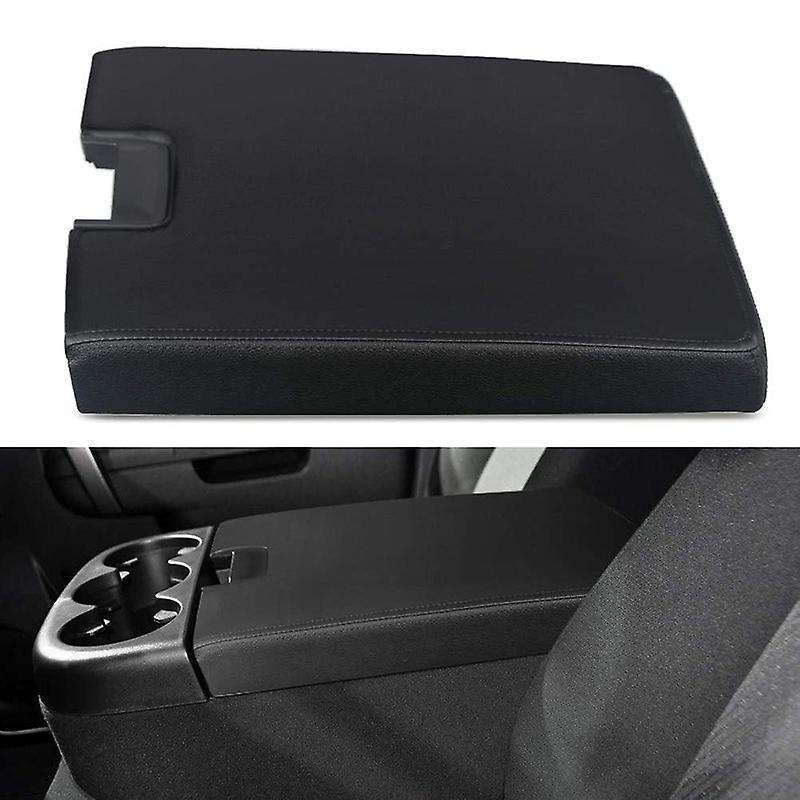 Center Console Lid Armrest Kit Cover with Latch for Pickup 20864154, Black