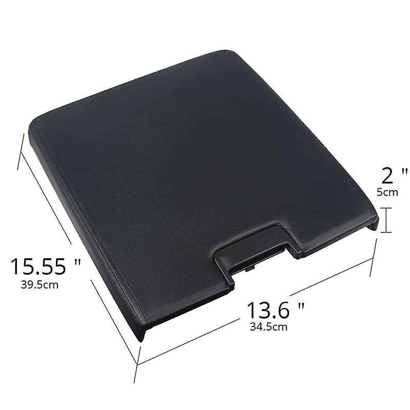Center Console Lid Armrest Kit Cover with Latch for Pickup 20864154, Black