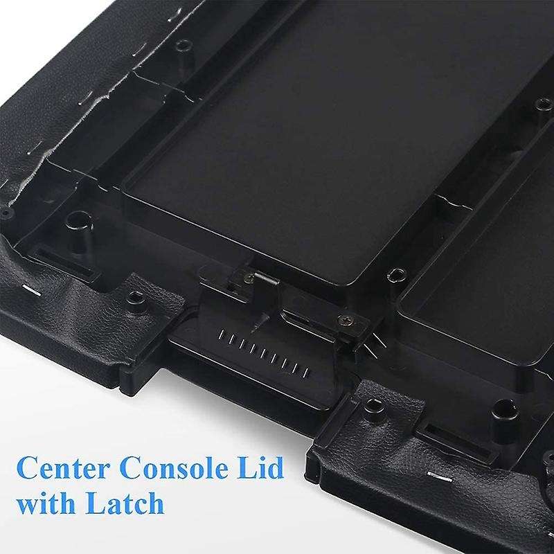 Center Console Lid Armrest Kit Cover with Latch for Pickup 20864154, Black