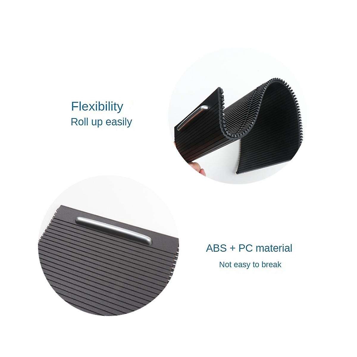 Center Console Sliding Shutters Cup Holder Roller Blind Cover for Magotan B6 B7 12-16 Cc 10-18(balck
