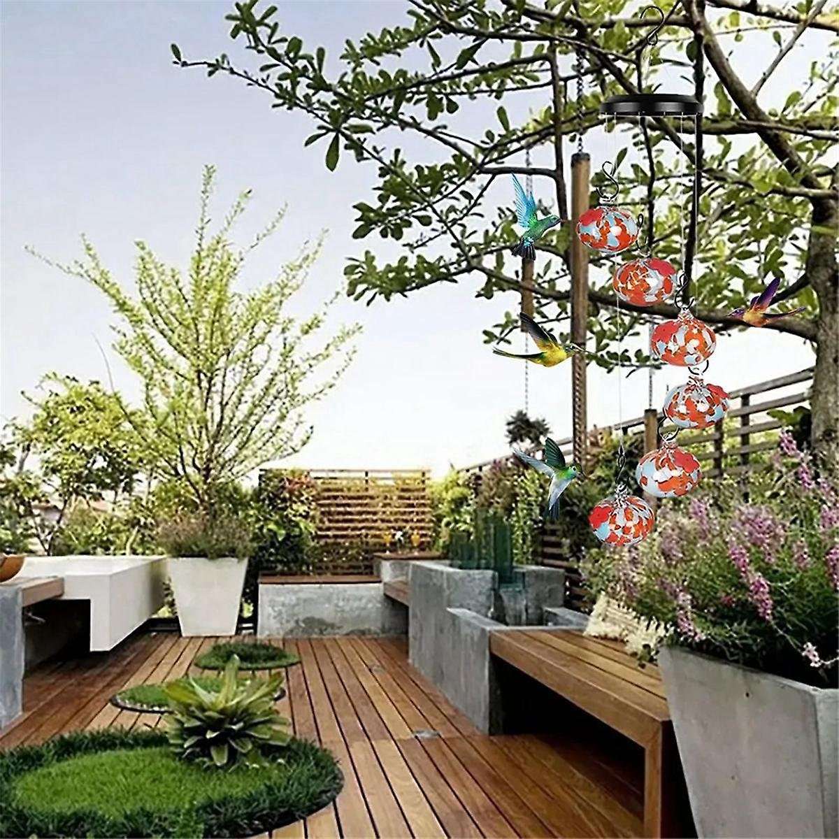 Charming Wind Chimes Bird Feeders for Outdoors Hanging Ant and Bee Proof,never Leak