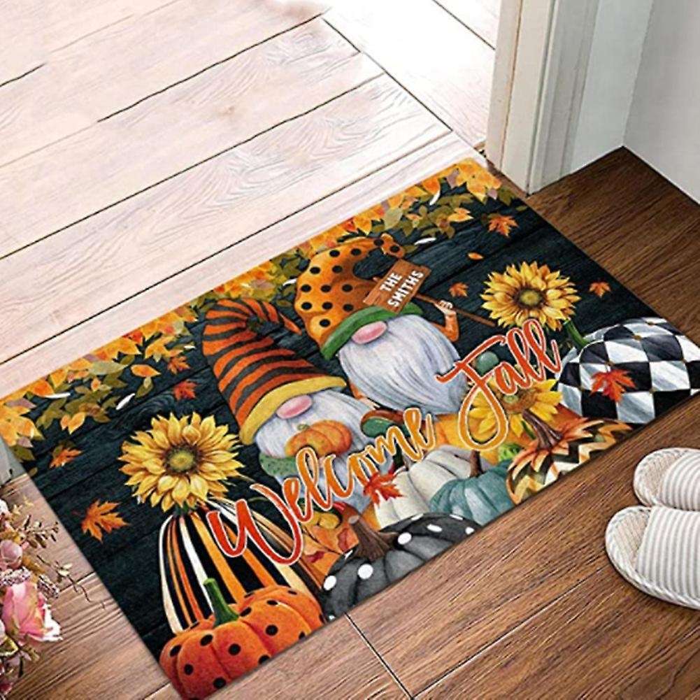 Christmas Halloween Dwarfs Doormat Blanket Front Door Decorations Halloween Decor Anti-Slip Bottom D