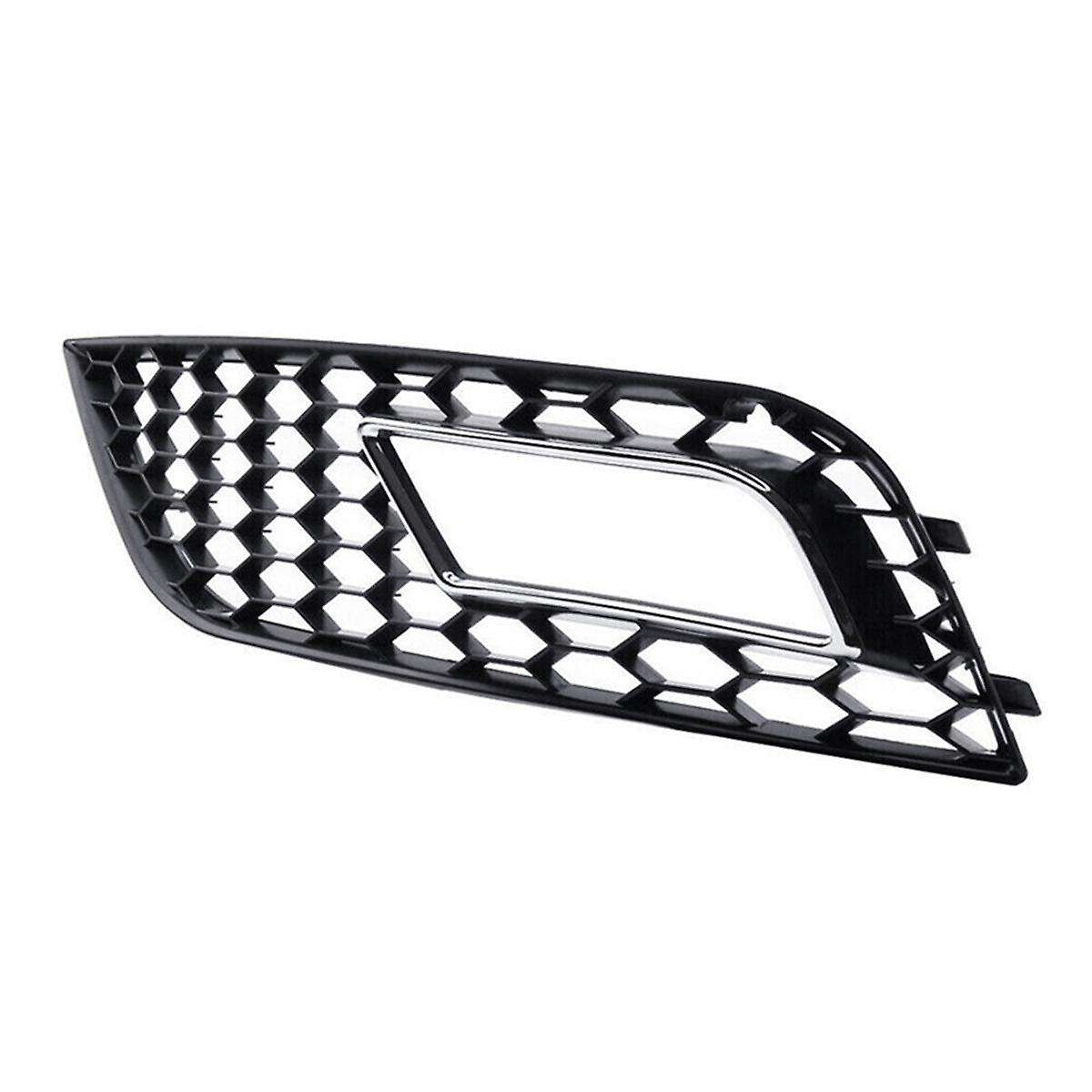 Chrome Front Bumper Fog Light Cover Honeycomb Grill for A4 B8.5 Standard Edition 2013-2016
