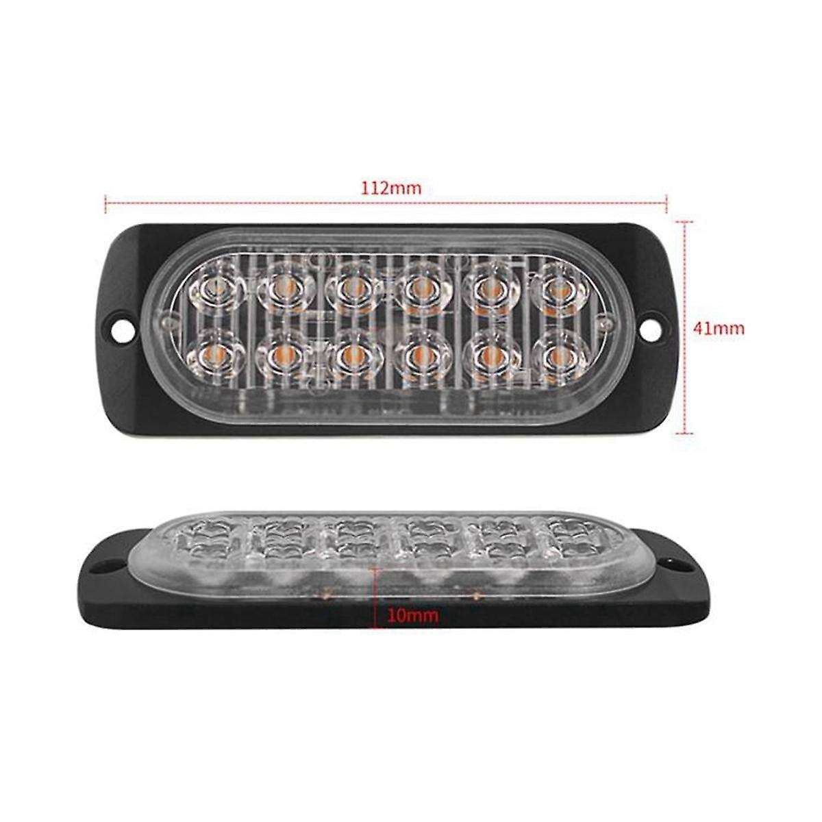 Circuit Board + Led Beads Dc12-24v Pickup Flashing Light 12led 112x41mm, D