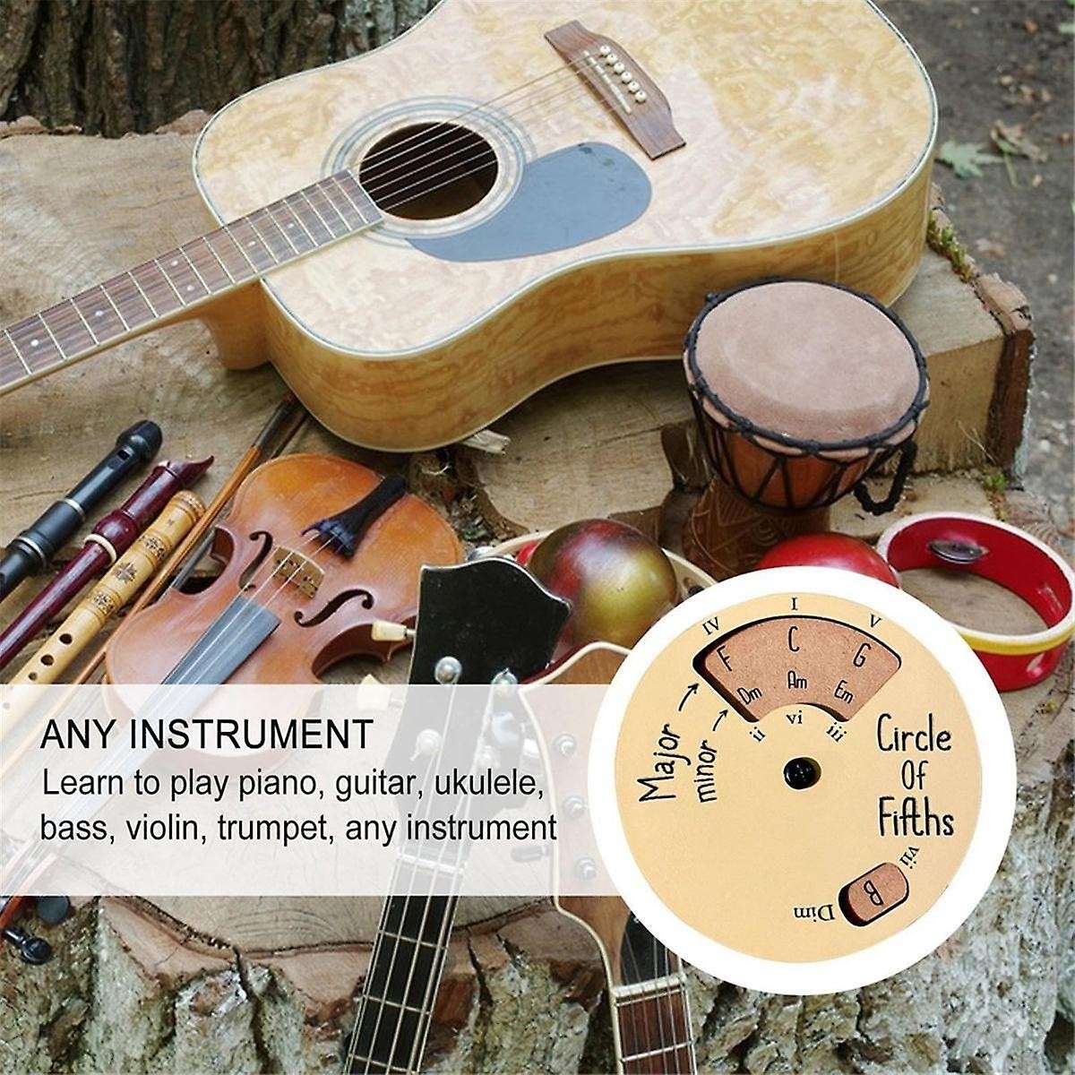 Circle Of Fifths Wheel,wooden Melody Tool,precision Musical Instruments,guitar Learning and Educati