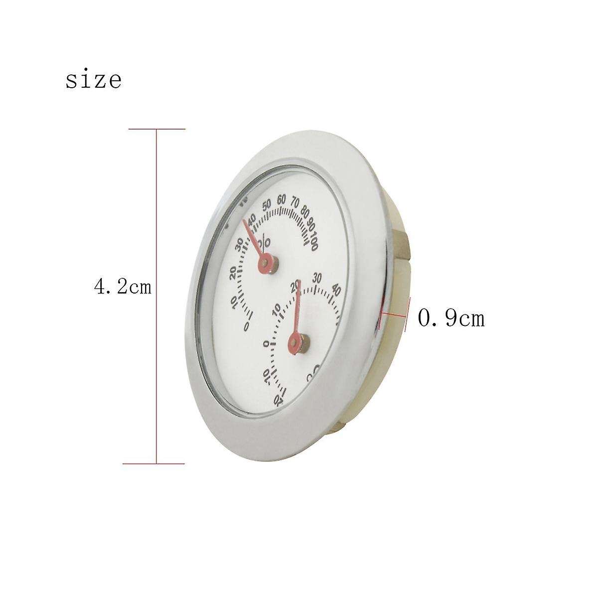 Circular Hygrometer Mini Hygrometer Silver Wet and Dry Thermometer Guitar Thermometer Violin Thermo