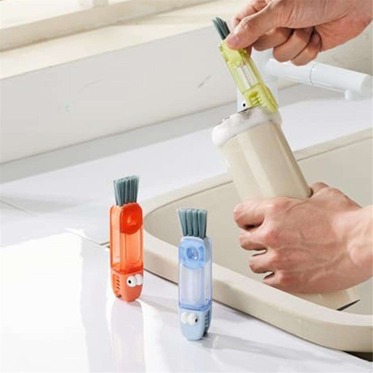 Cleaning Brush Set, Mutipurpose Silicone Bottle Cup-Holder Cleaner, Multifunctional Home Kitchen Cle