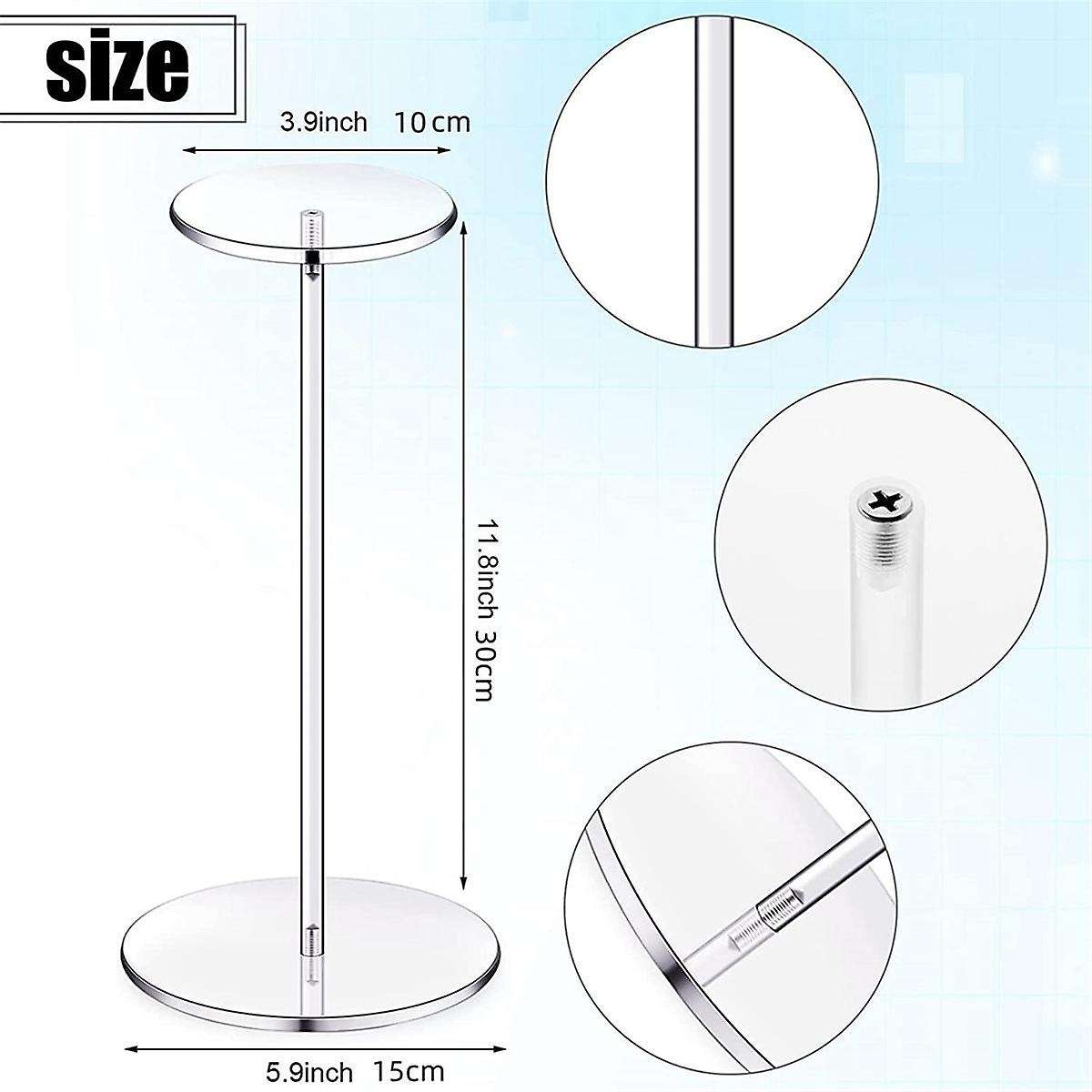 Clear Acrylic Hat Stands for Display,hat Display Rack Holder with Round Base Baseball Cap Storage Ra