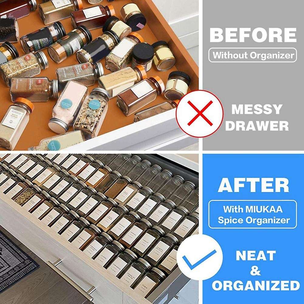 Clear Acrylic Spice Drawer Organizer,seasoning Jars Drawers Insert,kitchen Spice Rack Tray for Drawe