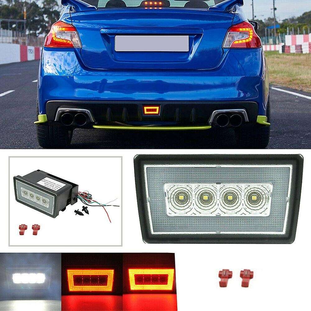 Clear LED Taillight Rear Fog Lamp Light, Rear Bumper Brake Reverse Light for / XV Crosstrek