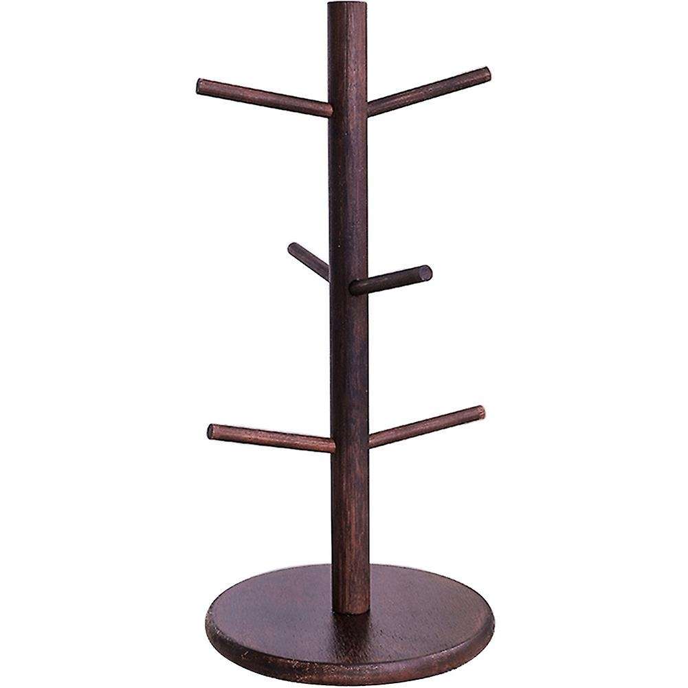 Coffee Mug Holder,coffee Mug Tree,coffee Organizer Station with 6 Hooks,bamboo Coffee Mug Holders F