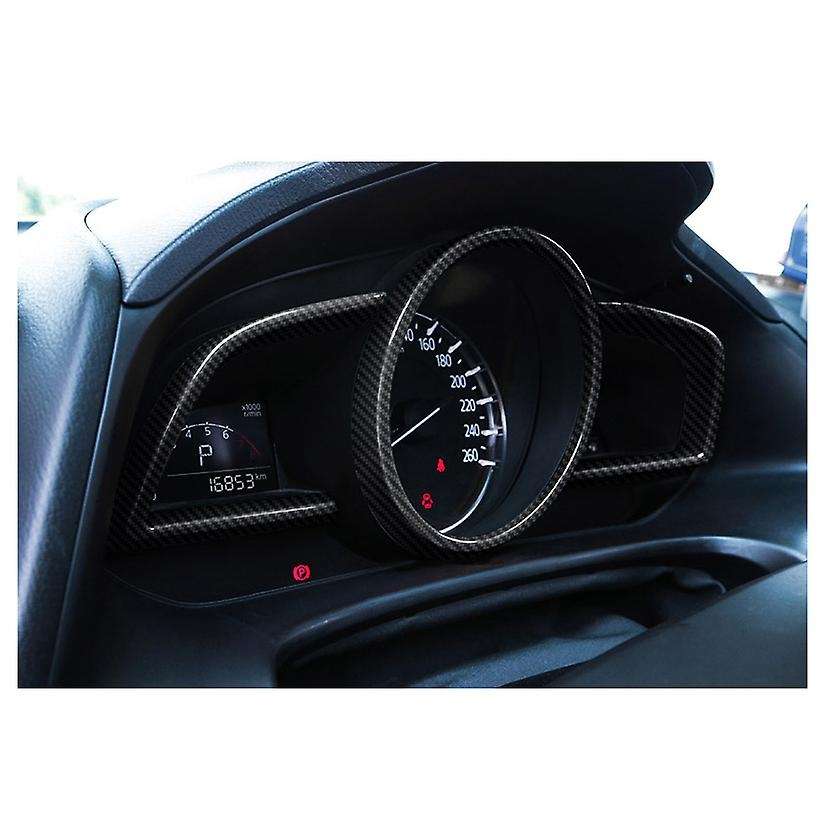 Compatible Mazda 3 Axela 2014-18 Carbon Fiber Dashboard Interior Cover Trim