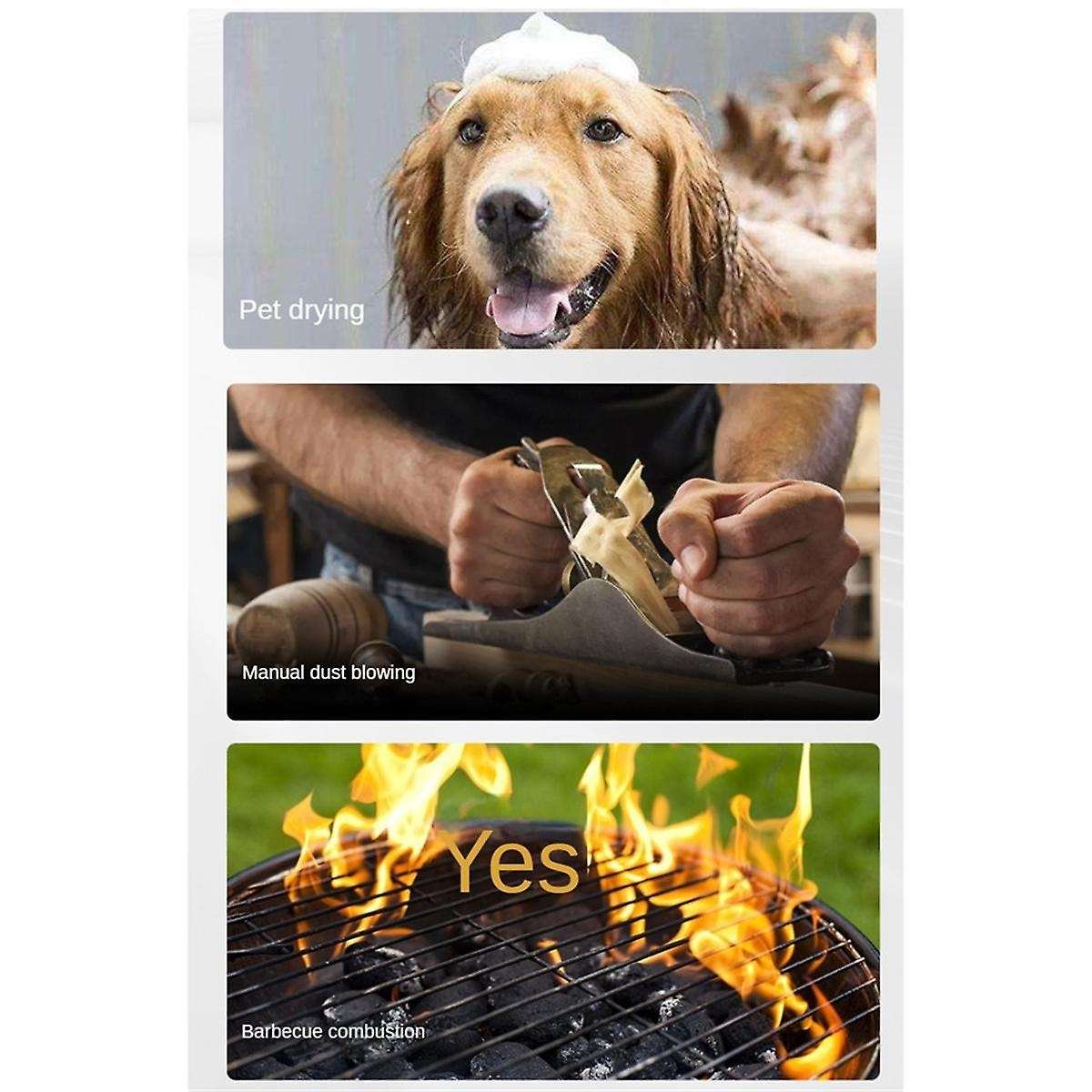 Violent Turbo Fan 130000 RPM Handheld Brushless Motor Three-Speed Adjustment Industrial Duct Fan Vio