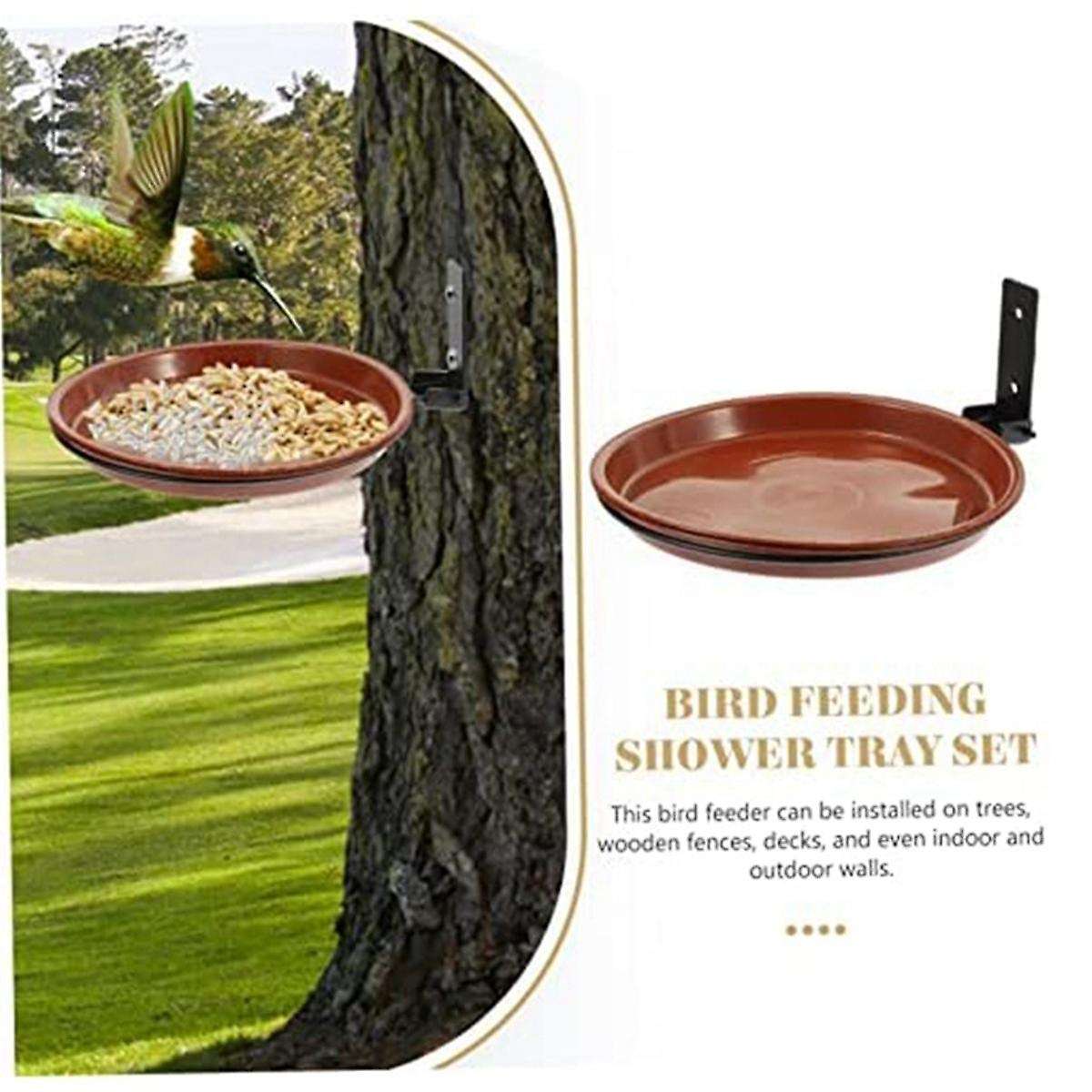 Wall Mounted Bird Feeder Farm Bird Feeder Hanging Bird Bath Bird Container Bird Bath Deck Bowl Platf