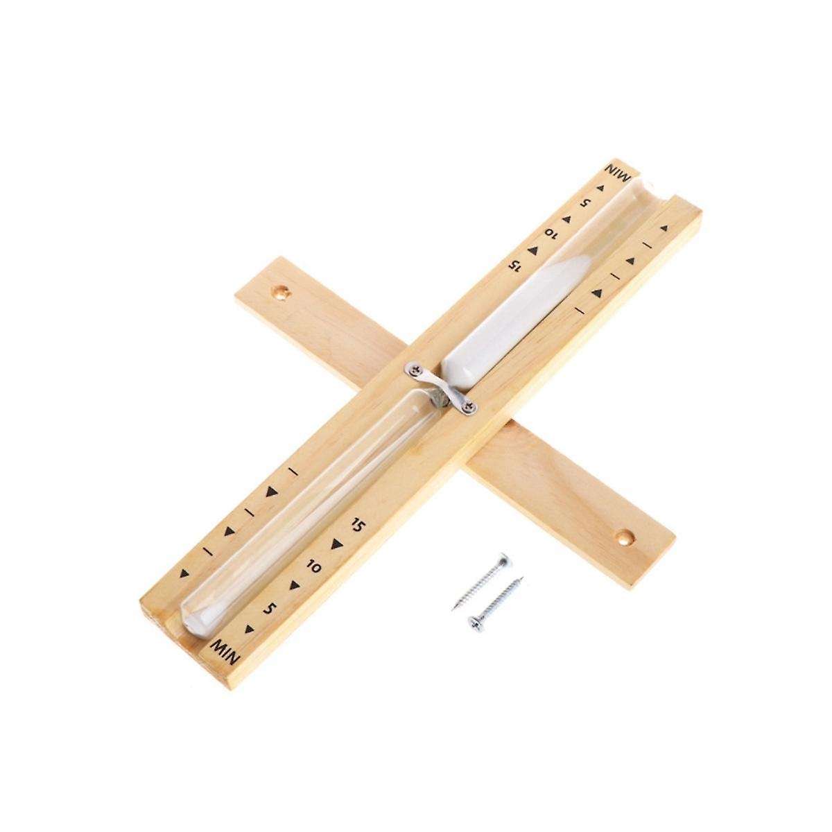 Wall-mounted Hourglass Wooden Hourglass White Sand Timer 15 Minutes