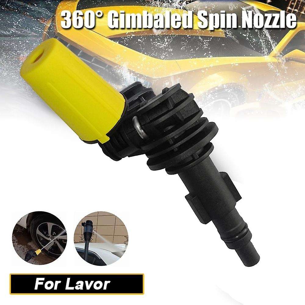 Wash- Nozzle 360 Degree Gimbaled Rotating Nozzle Pressure Washer Spray Nozzle For