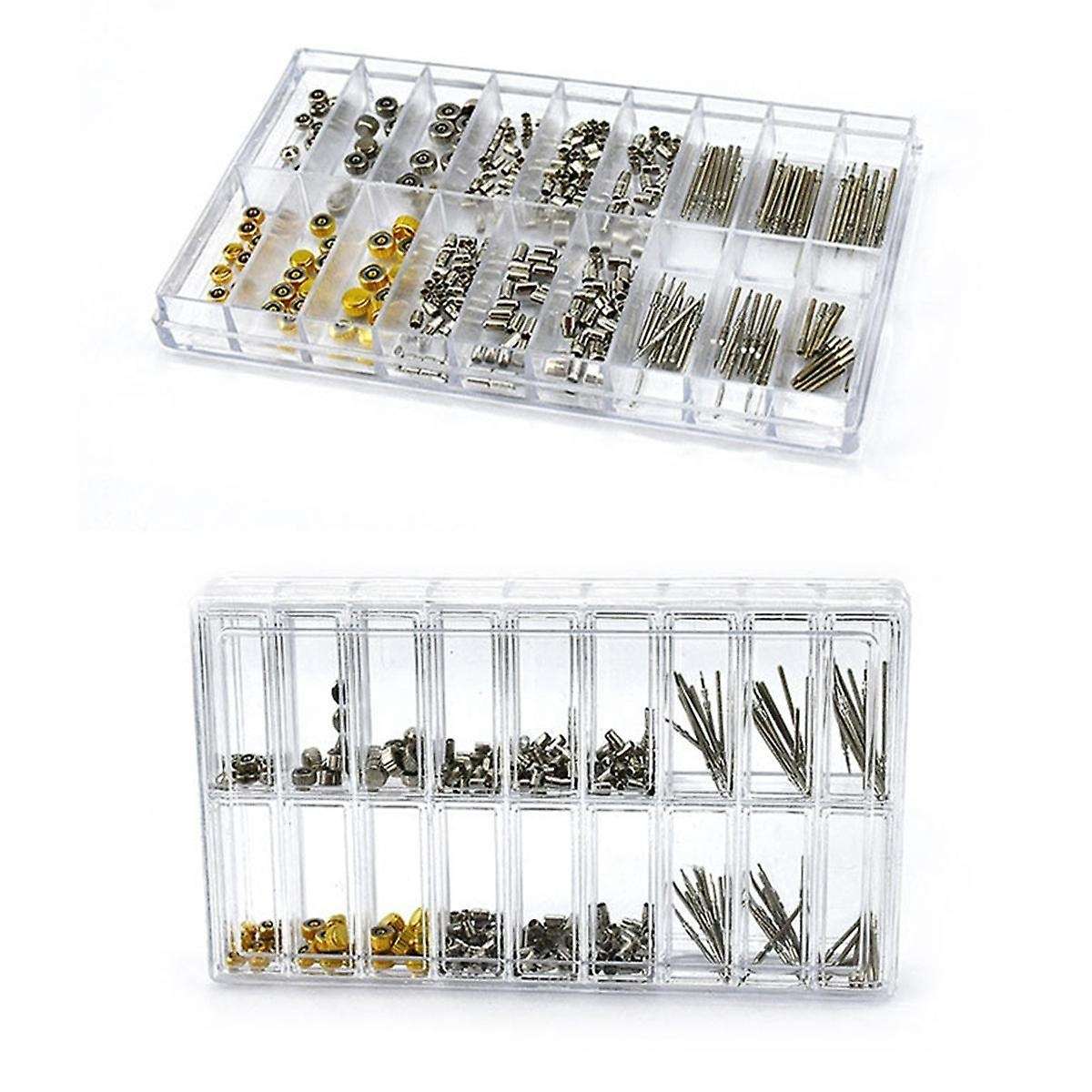 Watch Crown Parts Replacement Assorted Dome Flat Head,Handle Tubes, Handle Bushings Watch Accessorie