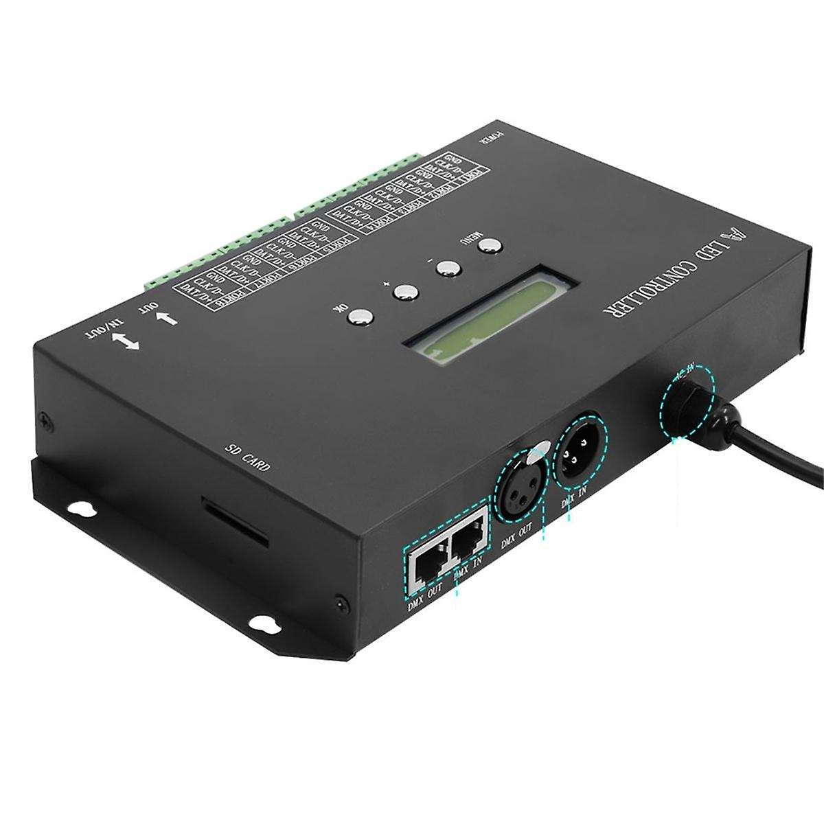 WiFI LED Pixel Controller Artnet to SPI Supports Software LAN Synchrony SD Card DMX512 Console (H807