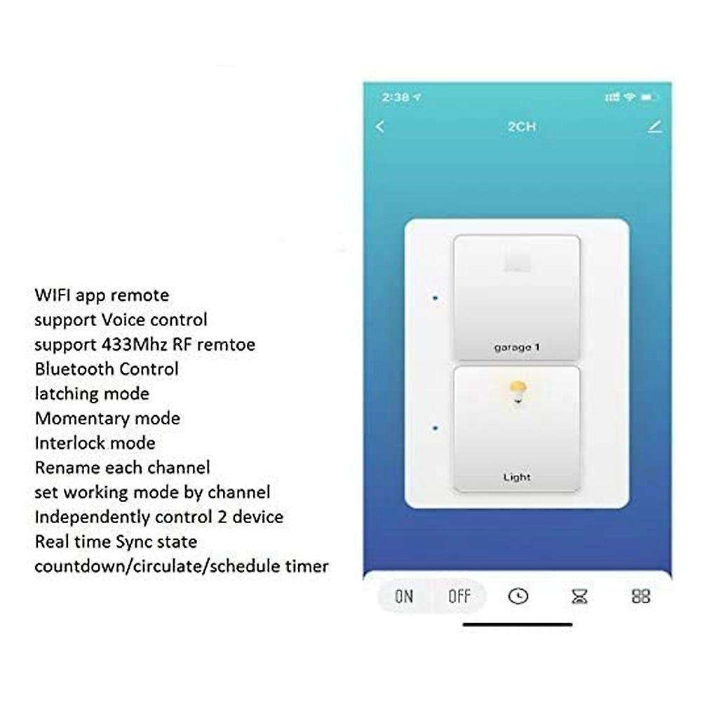 WiFi Wireless Smart Switch Relay Module for DIY Smart Home, Automate Your Garage Door, Work with for